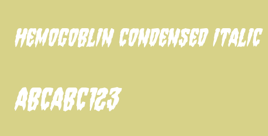 Hemogoblin Condensed Italic