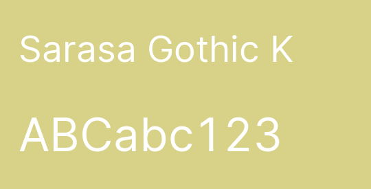 Sarasa Gothic K
