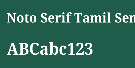 Noto Serif Tamil SemiCondensed