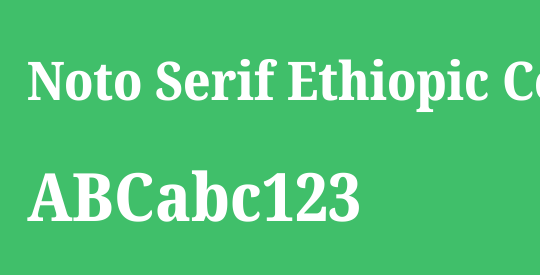 Noto Serif Ethiopic Condensed ExtraBold