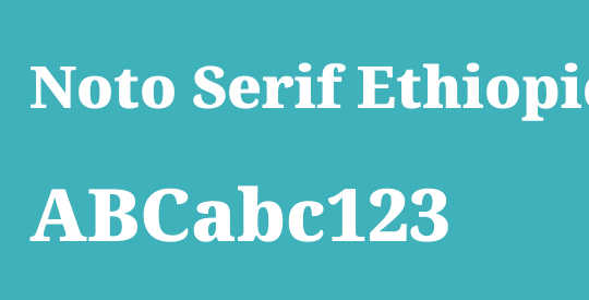 Noto Serif Ethiopic Black