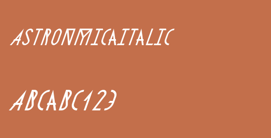 AstronmicaItalic