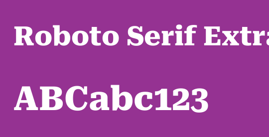 Roboto Serif ExtraBold