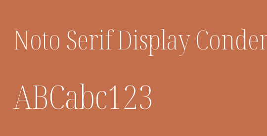 Noto Serif Display Condensed ExtraLight