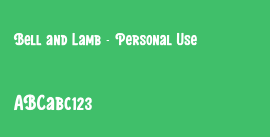 Bell and Lamb - Personal Use