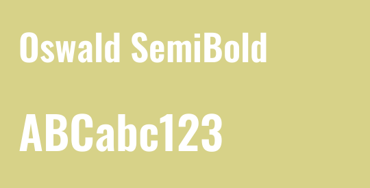 Oswald SemiBold