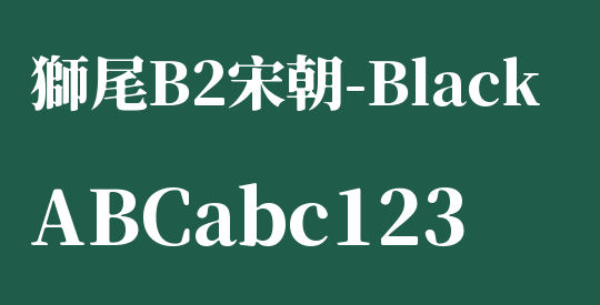 獅尾B2宋朝-Black