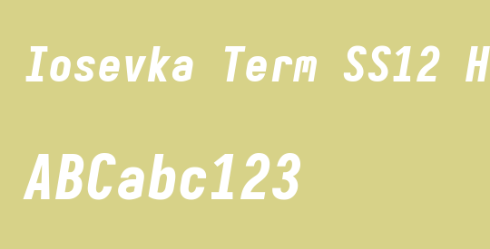 Iosevka Term SS12 HvObl