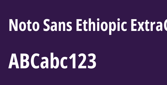 Noto Sans Ethiopic ExtraCondensed