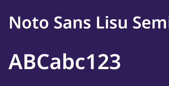 Noto Sans Lisu SemiBold
