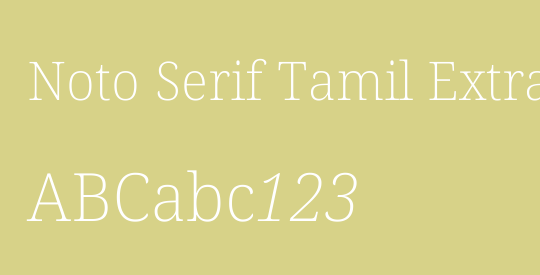 Noto Serif Tamil ExtraLight