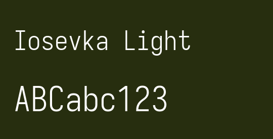Iosevka Light