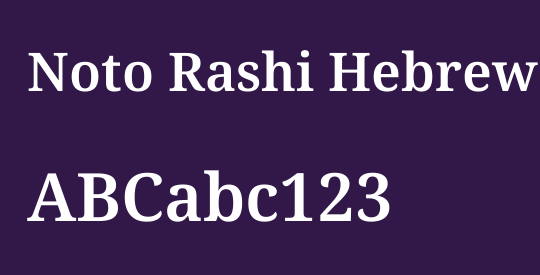 Noto Rashi Hebrew SemiBold