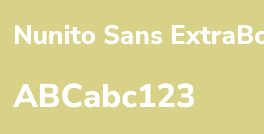 Nunito Sans ExtraBold
