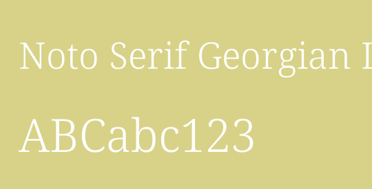 Noto Serif Georgian Light