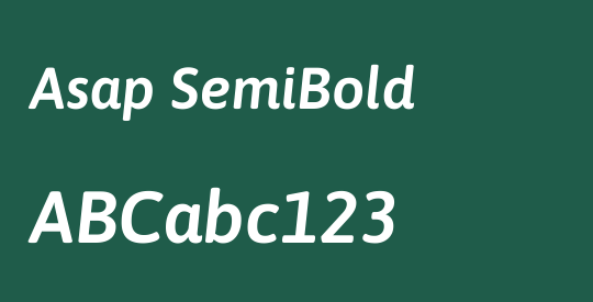 Asap SemiBold