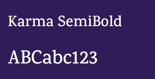 Karma SemiBold