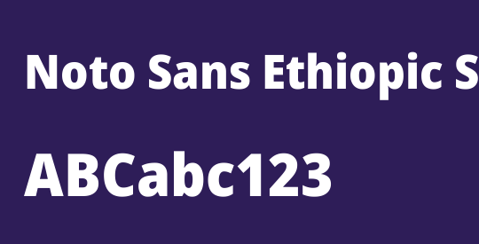 Noto Sans Ethiopic SemiCondensed Black