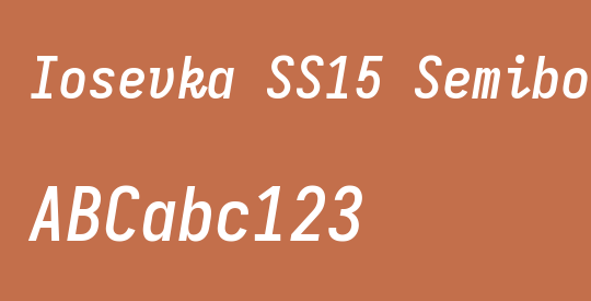 Iosevka SS15 Semibold