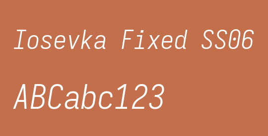 Iosevka Fixed SS06 Light