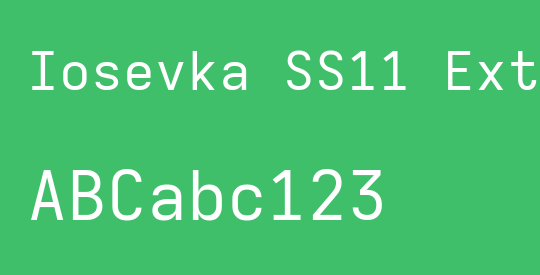 Iosevka SS11 Extended
