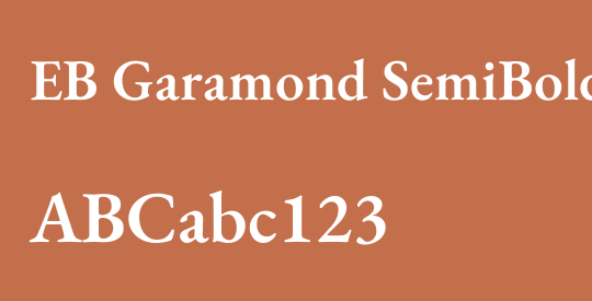 EB Garamond SemiBold