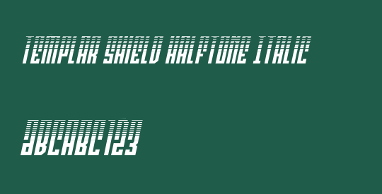 Templar Shield Halftone Italic