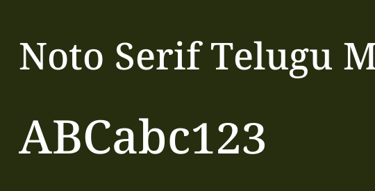Noto Serif Telugu Medium