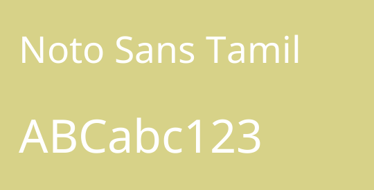 Noto Sans Tamil