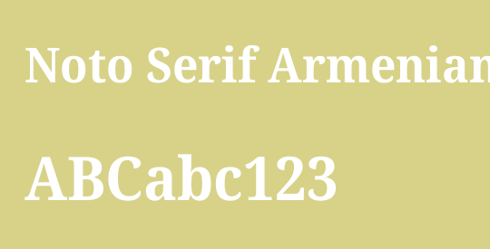 Noto Serif Armenian SemiCondensed