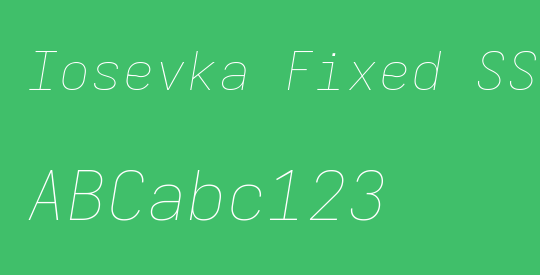 Iosevka Fixed SS04 ThEx