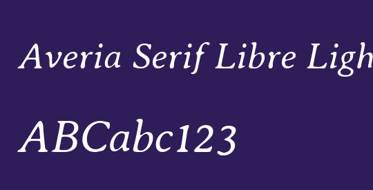 Averia Serif Libre Light