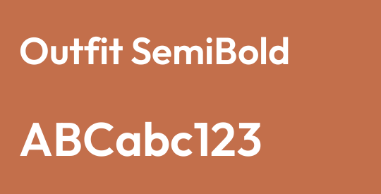 Outfit SemiBold