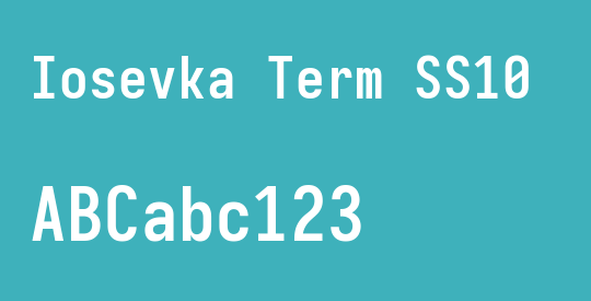 Iosevka Term SS10