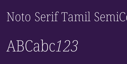 Noto Serif Tamil SemiCondensed ExtraLight