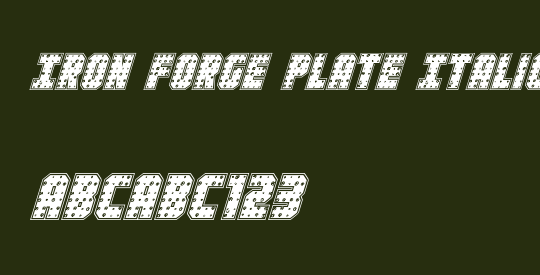 Iron Forge Plate Italic