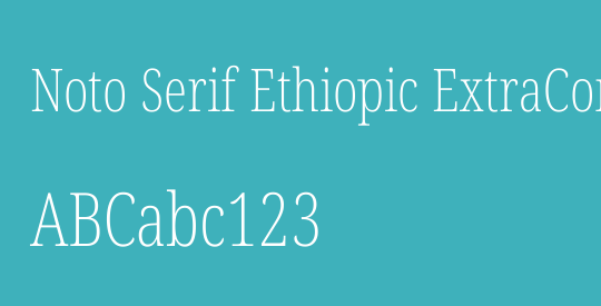 Noto Serif Ethiopic ExtraCondensed ExtraLight
