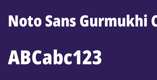 Noto Sans Gurmukhi Condensed Black