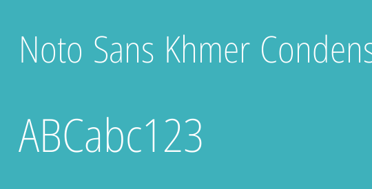 Noto Sans Khmer Condensed ExtraLight