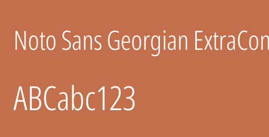 Noto Sans Georgian ExtraCondensed Light