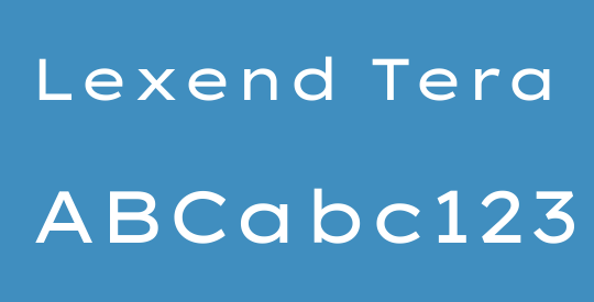 Lexend Tera