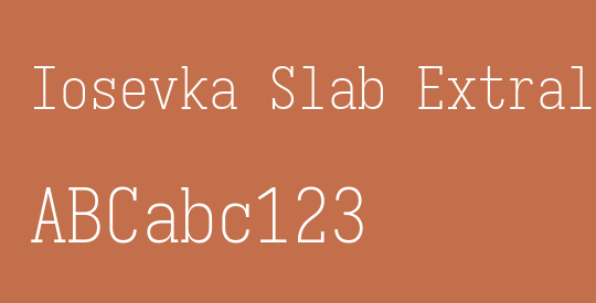 Iosevka Slab Extralight