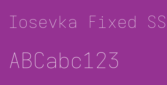 Iosevka Fixed SS14 ThEx