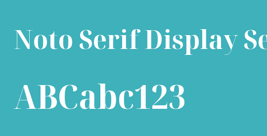 Noto Serif Display SemiCondensed
