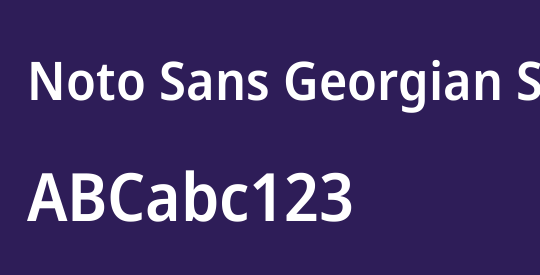 Noto Sans Georgian SemiCondensed SemiBold