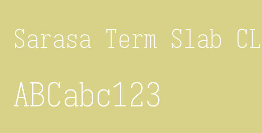 Sarasa Term Slab CL Xlight