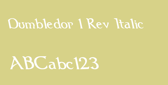 Dumbledor 1 Rev Italic
