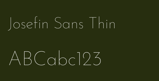 Josefin Sans Thin