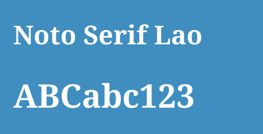 Noto Serif Lao