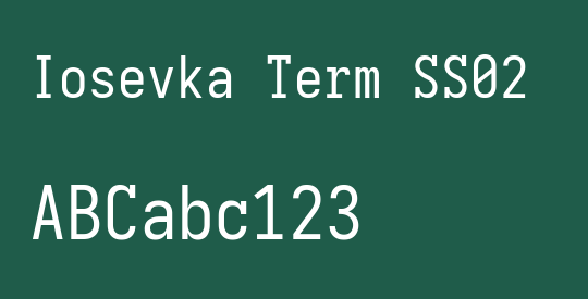 Iosevka Term SS02